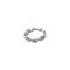 Rhodium Plated Curved Segment CZ Nose Pin