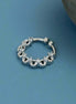 Rhodium Plated Crown Design CZ Nose Pin