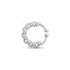 Rhodium Plated Crown Design CZ Nose Pin