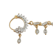 Floral Enchated Traditional Gold Plated Tana Nath