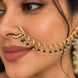 Floral Beaded Traditional Stone Studded Nose Pin