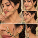 Floral Beaded Traditional Stone Studded Nose Pin