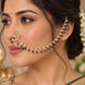 Stone Studded Beaded Drop Nose Ring