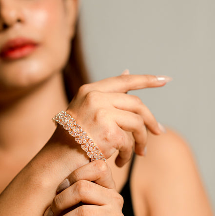 Gleam Rose Gold Bangles (Pack of 2)