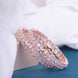 Rose Gold Plated Floral Crystal Stone Studded Bangles Set (Pack of 2)
