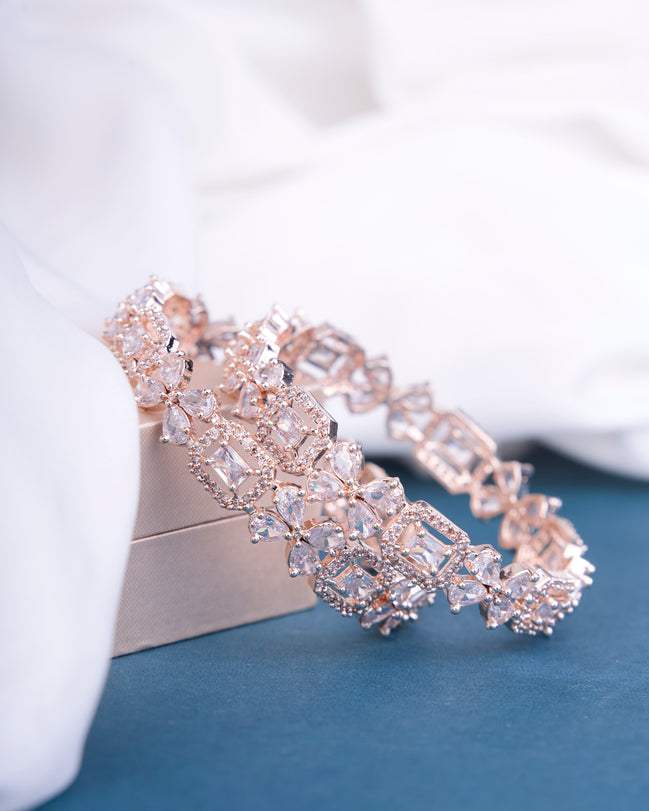 Allure Rose Gold Plated Bangles Set (Pack of 2)