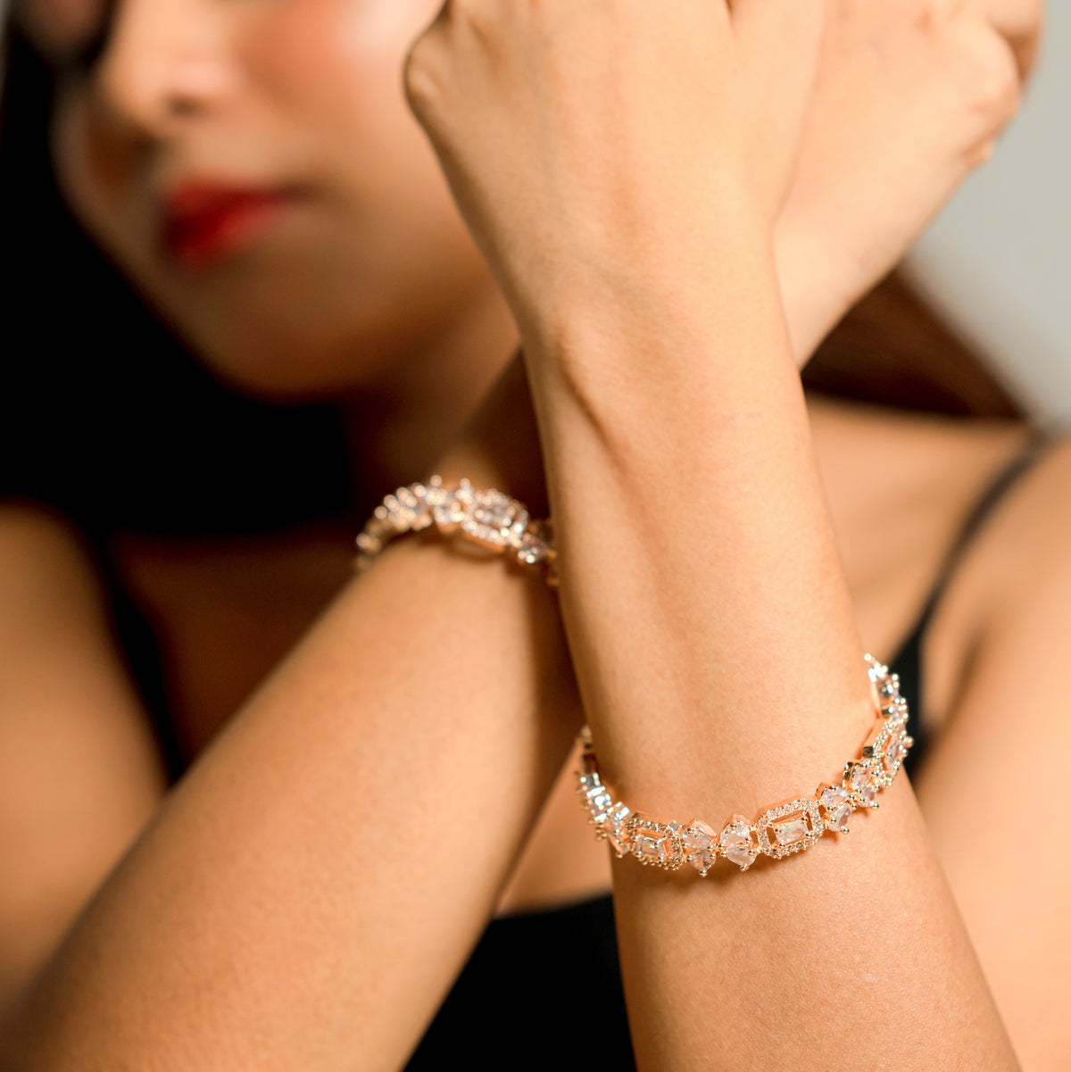 Allure Rose Gold Plated Bangles Set (Pack of 2)