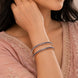 Rose Gold Plated American Diamond Rectangular Baguette Pattern Bangles Set (Pack of 2)