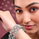 Minty Fresh Rhodium Bangles Set (Pack of 2) Multicolor