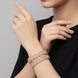 Gold Plated American Diamond Geometric Square Link Pattern Designer Bangles Set (Pack of 2)