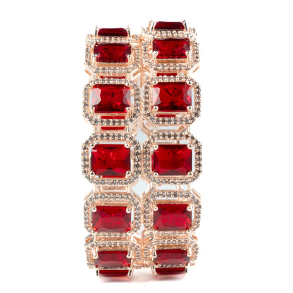 Divine Rectangle AD Bangles (Pack of 2)