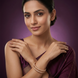 Gold Plated American Diamond Double Row Pattern Designer Bangles Set (Pack of 2)