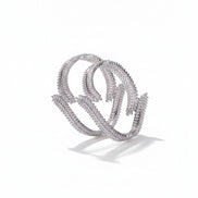 Cascading Twilight Whispers Rhodium Bangles (Pack of 2)