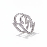 Cascading Twilight Whispers Rhodium Bangles (Pack of 2)