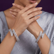 Cascading Twilight Whispers Rhodium Bangles (Pack of 2)