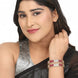 Gold Plated American Diamond Floral Pattern Designer Bangles Set (Pack of 2)