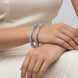 American Diamond Triangle Pacheli Rhodium Bangles (Pack of 2)