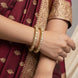 American Diamond Triangle Pacheli Gold Bangles (Pack of 2)