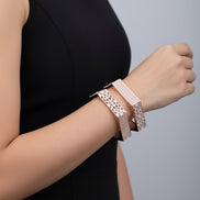 American Diamond Rose Gold Kada Bangles Set for Women – (Pack of 2)