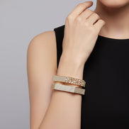 American Diamond Gold Kada Bangles (Pack of 2)