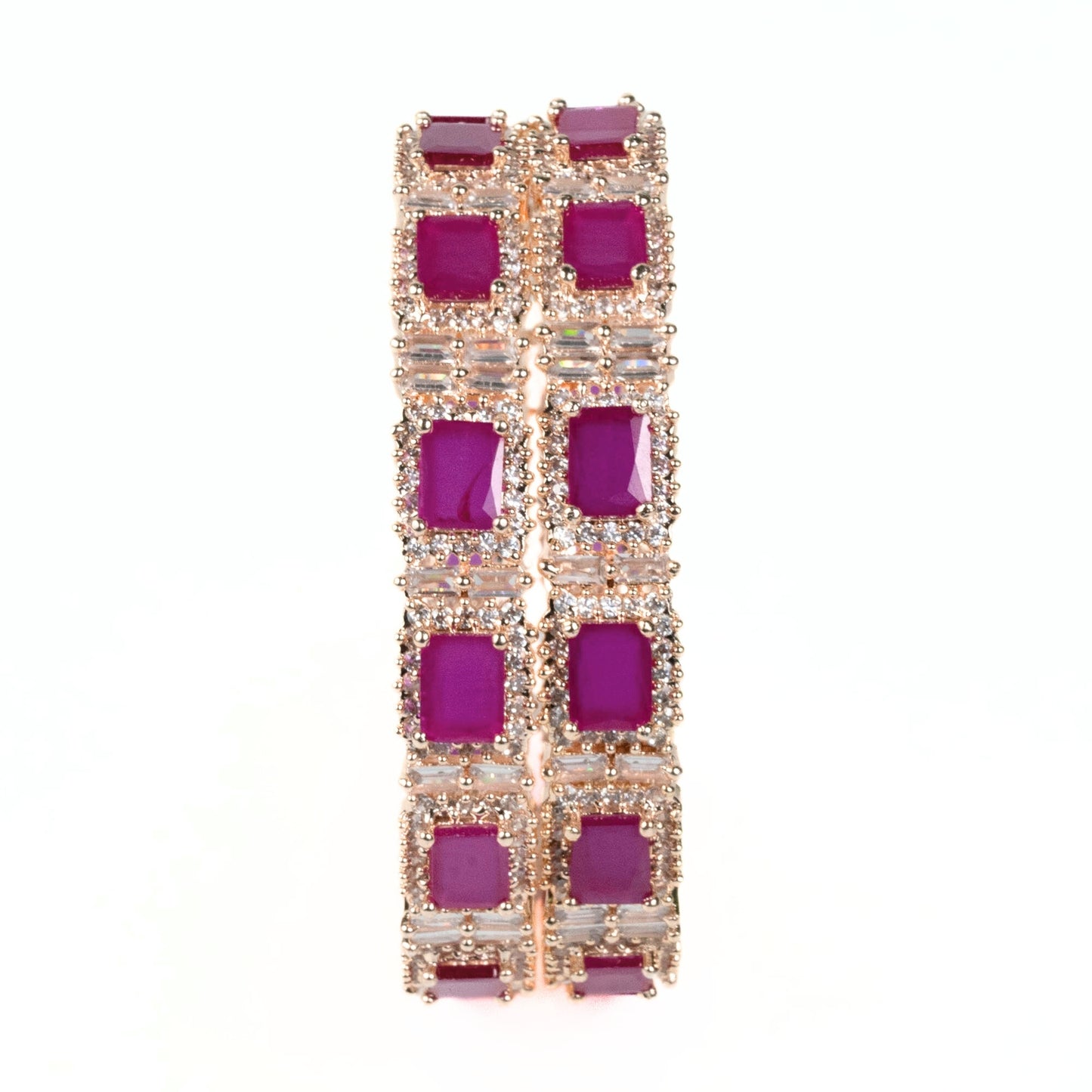 Alluring Party Wear Rose Gold Bangles (Pack of 2)