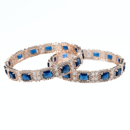 Alluring Party Wear Rose Gold Bangles (Pack of 2)