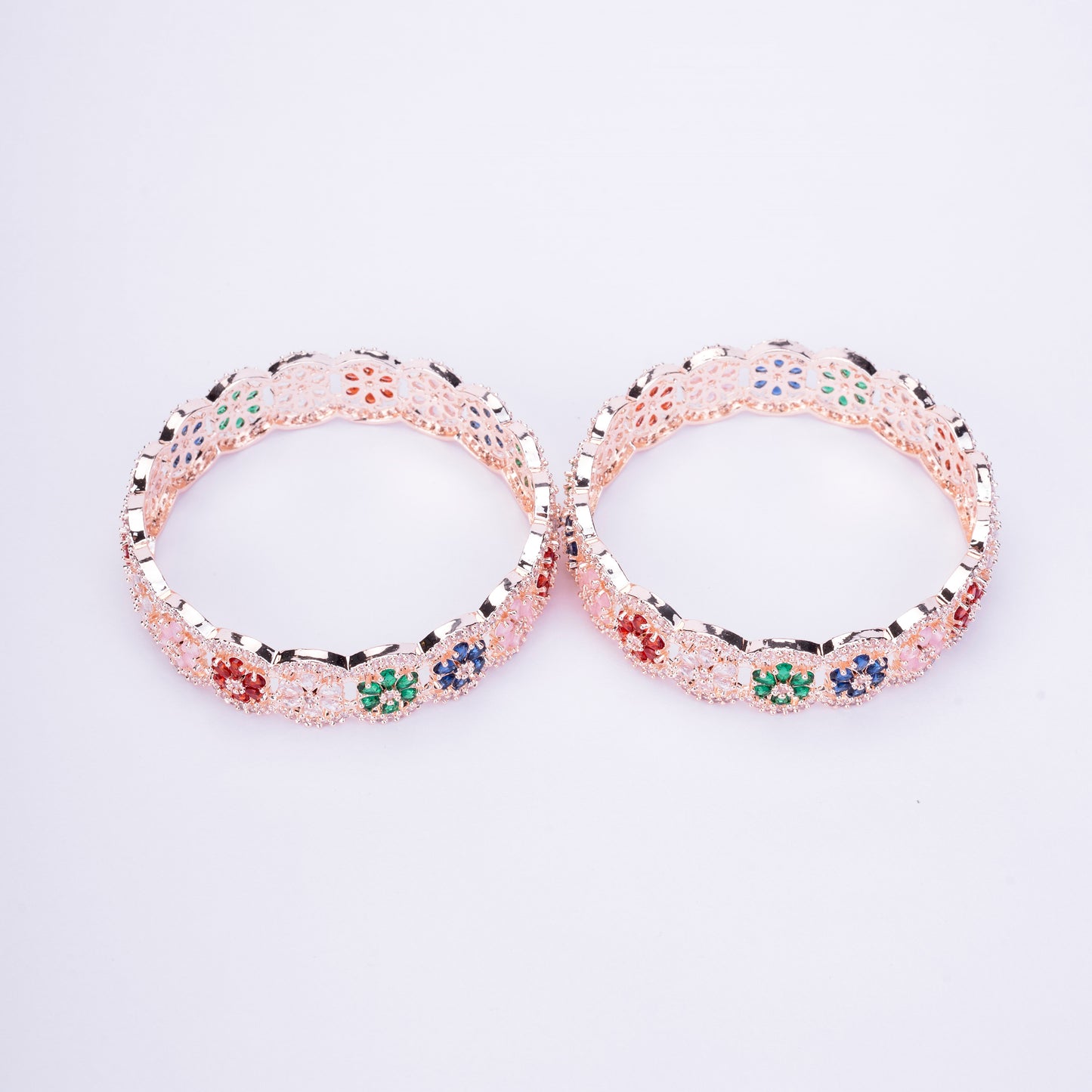 American Diamond Rose Gold Bangles