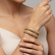 Kundan Cascade Mehendi Plated Bangles (Pack of 2)
