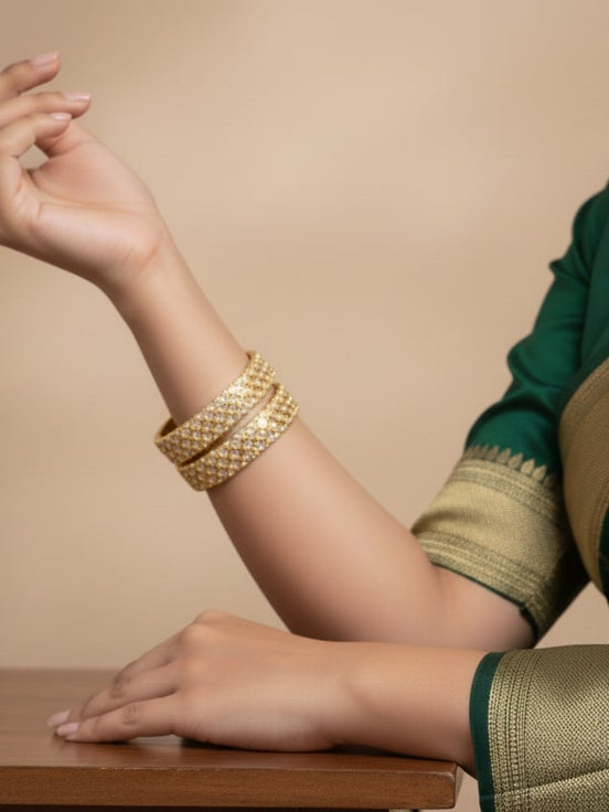 Suvarna Rekha Mehendi Plated Bangles