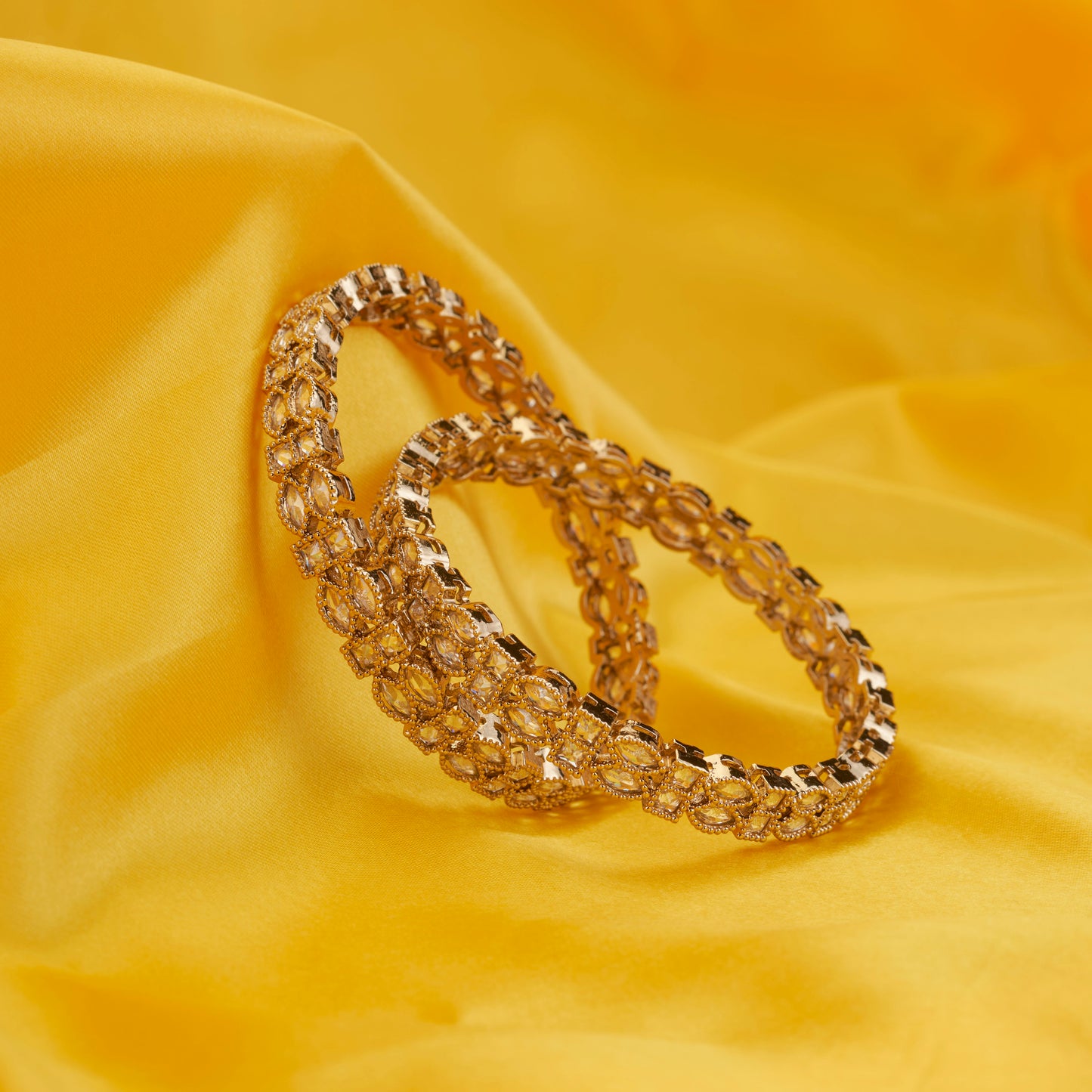 Celestia Gleam Mehendi Plated Bangles