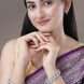 Floral Cascade Rhodium Plated Bangles