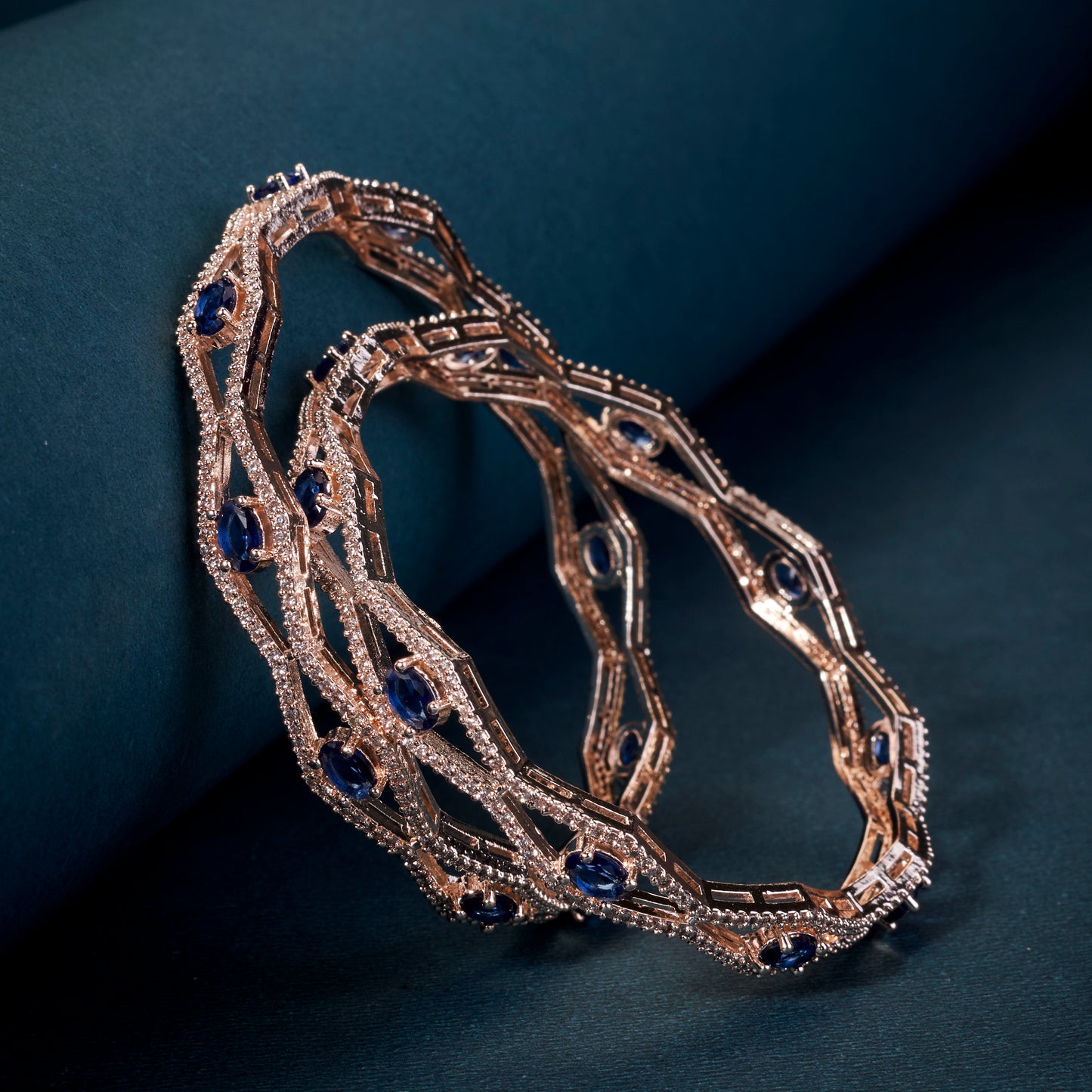 Opaline Grove Rose Gold Bangles