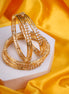 Crystal Studded AD Gold Plated Bangle (Pack of 4)