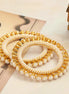 Gold Plated Pearl Floral Beaded Designer Pattern Bangles Set (Pack of 2)