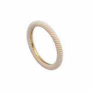 Embellished Beaded Gold Plated Bangles (Pack of 2)