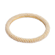 Embellished Beaded Gold Plated Bangles (Pack of 2)
