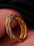 Gold & Silver Plated Wave Pattern Designer Bangles Set ( Pack Of 2)