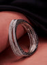 Traditional Triangular Rhodium Plated Bangles