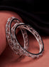 Helix Motif Traditional Rhodium Plated Bangles