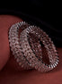 Circular Leaflet Rhodium Plated Bangles