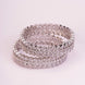 Rhodium Plated Designer Floral Cluster Pattern Designer Bangles Set ( Pack Of 2)