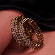 Circular Leaflet Mehendi Plated Bangles