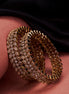 Circular Leaflet Mehendi Plated Bangles