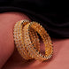 Gold Plated Designer Floral Cluster Pattern Broad Bangles Set ( Pack Of 2)