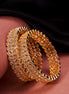 Circular Leaflet Gold Plated Bangles