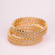 Gold Plated Designer Floral Cluster Pattern Broad Bangles Set ( Pack Of 2)