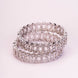 Rhodium Plated Marquise Leaf Pattern Designer Broad Bangles Set ( Pack Of 2)