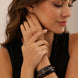 Beaded Pattern Wide Resin Bangle (Size-2.6)