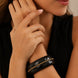 Beaded Pattern Wide Resin Bangle (Size-2.6)