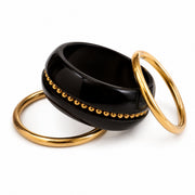 Traditional Gold Plated Beaded Pattern Designer Bangle Set-  Pack of 3 (Size-2.6)